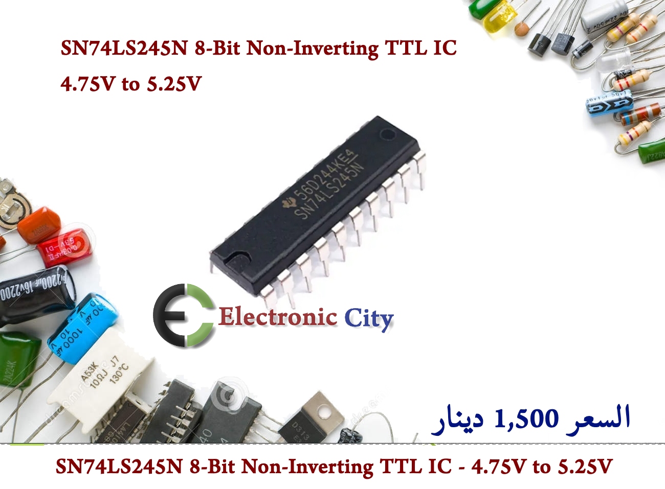 SN74LS245N 8-Bit Non-Inverting TTL IC - 4.75V to 5.25V